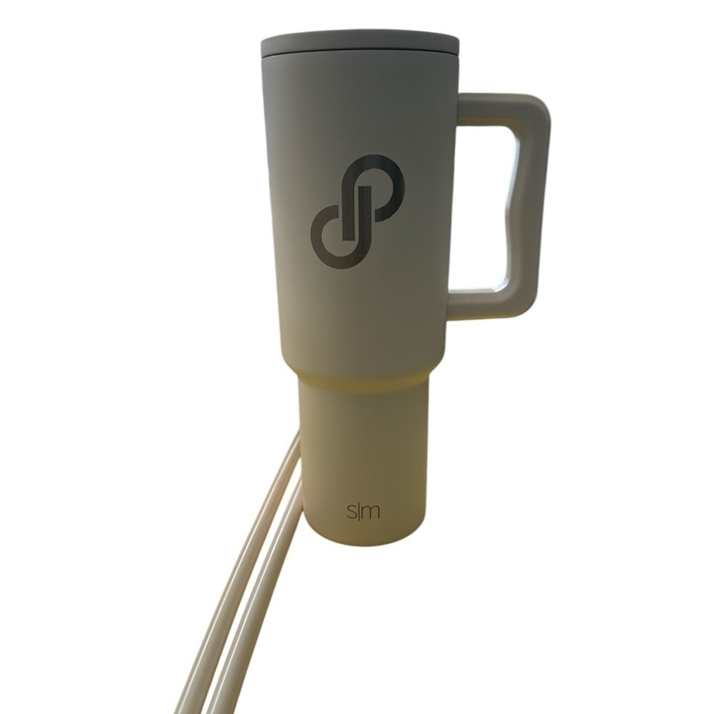 SIMPLE MODERN Trek Thumbler 40oz White With Poshmark Logo Brand New - Picture 2 of 7
